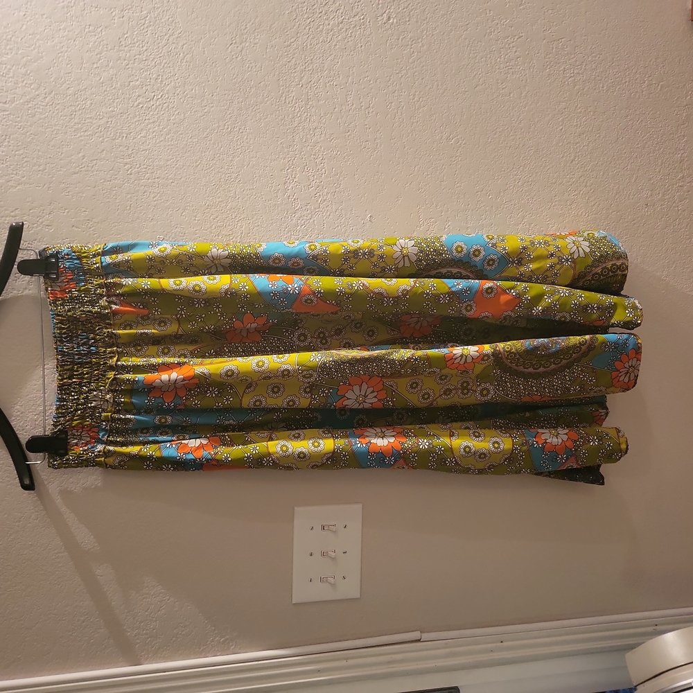 Printed Hippie Flowing Pants - S